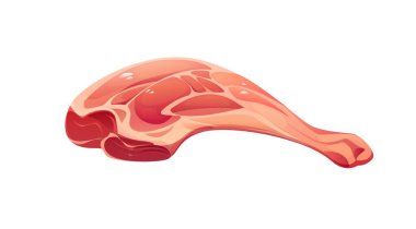 Çiğ kuzu pirzolası, izole edilmiş karikatür vektörü kemik, yağ ve kas dokusuyla pişirilmemiş protein yiyeceği. Yemek pişirme süreci için kuzu bacağı, yemek hazırlama, mutfak, mutfak ve gastronomi tarifi