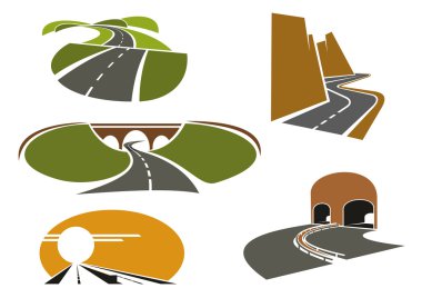 Speed roads, freeways, underpass and highways