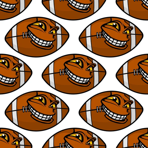 American football balls seamless pattern — Stock vektor