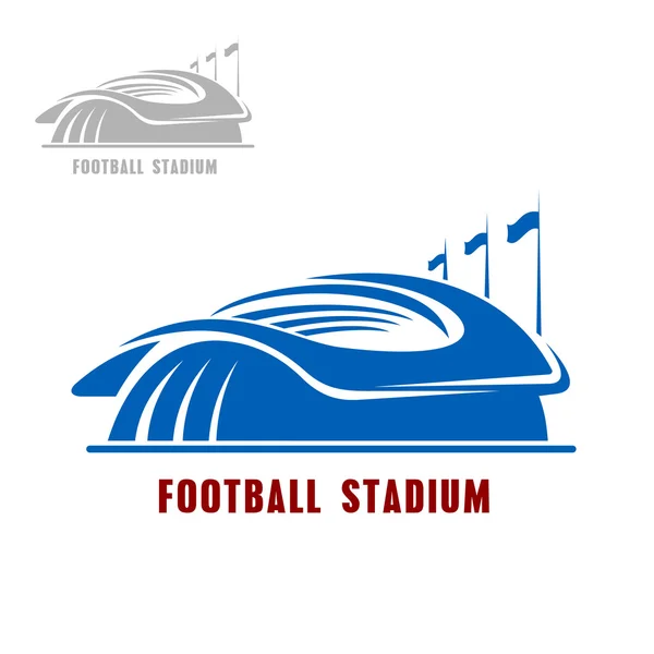 Football or soccer stadium building icon — Stockový vektor