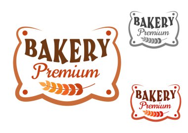 Premium bakery retro signboard with wheat