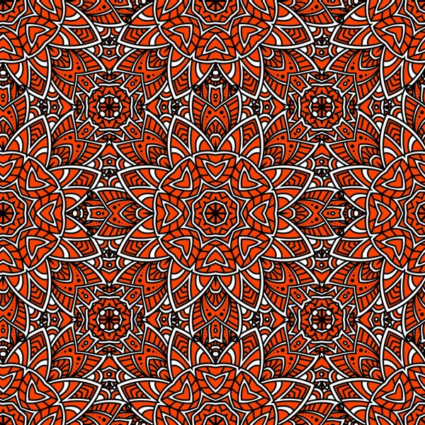 Seamless abstract geometric floral pattern — Stok Vektör