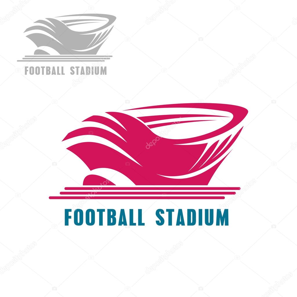 Modern football or soccer stadium icon