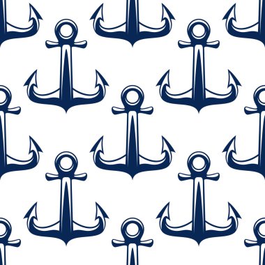 Marine anchors seamless pattern background