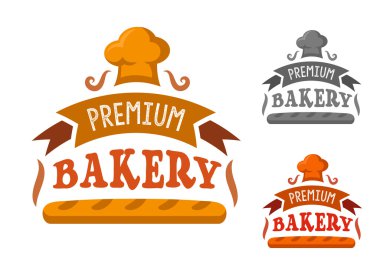 Bakery shop sign with baguette and toque