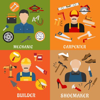 Builder, carpenter, mechanic and shoemaker