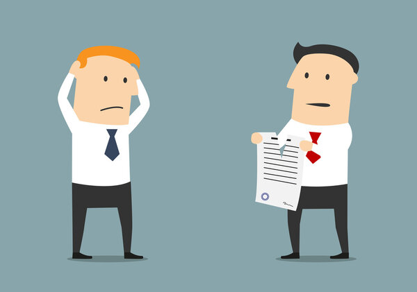 Termination of business contract or partnership