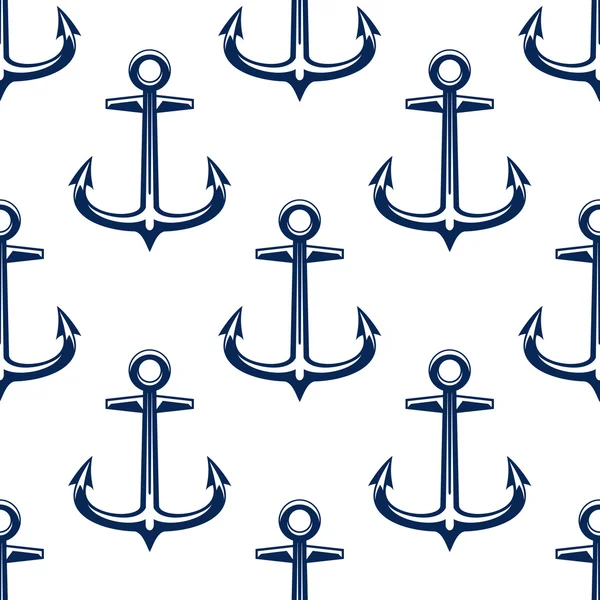 Vintage nautical anchors seamless pattern — ストックベクタ