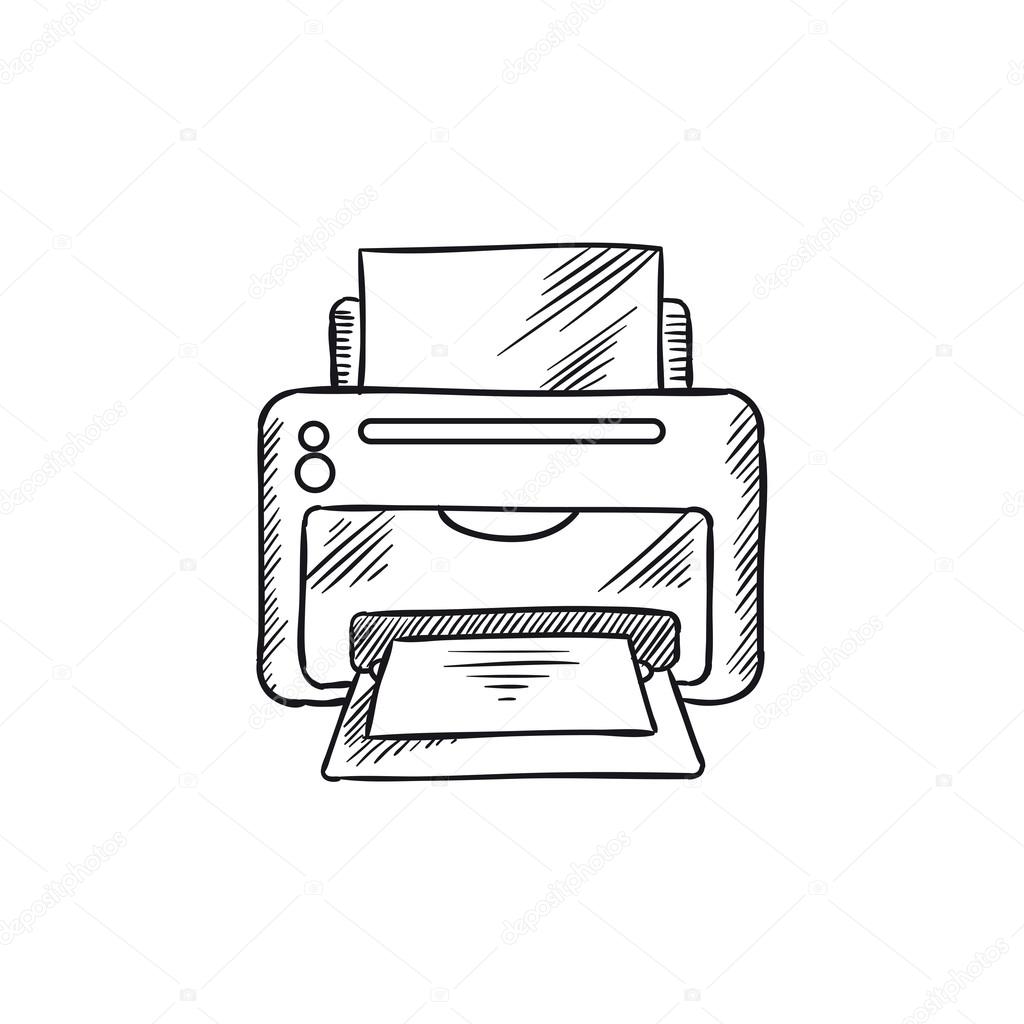Copy MachineVector sketch style printer hand  Stock Illustration  71081559  PIXTA