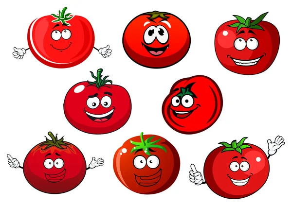 Ripe isolated red tomato vegetables — Stock vektor