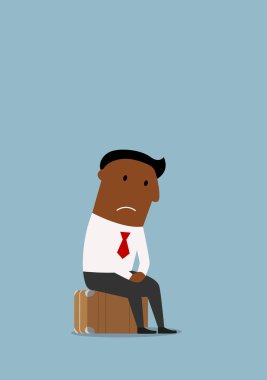 Frustrated businessman lost his job