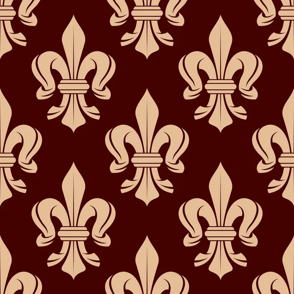 Floral pattern of french fleur-de-lis symbols — Wektor stockowy