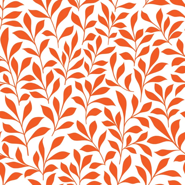 Seamless orange wild herbs pattern — Stock Vector