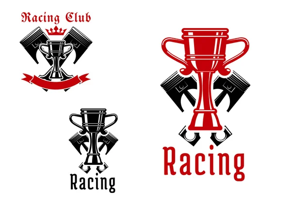 Racing sport club or competition icon design — 스톡 벡터