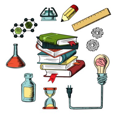 Knowledge, science and education icons