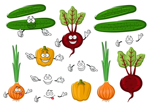Fresh and tasty farm vegetables — 图库矢量图片