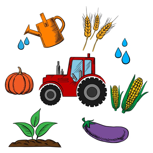 Agricultura industria y agricultura alimentación — Archivo Imágenes Vectoriales
