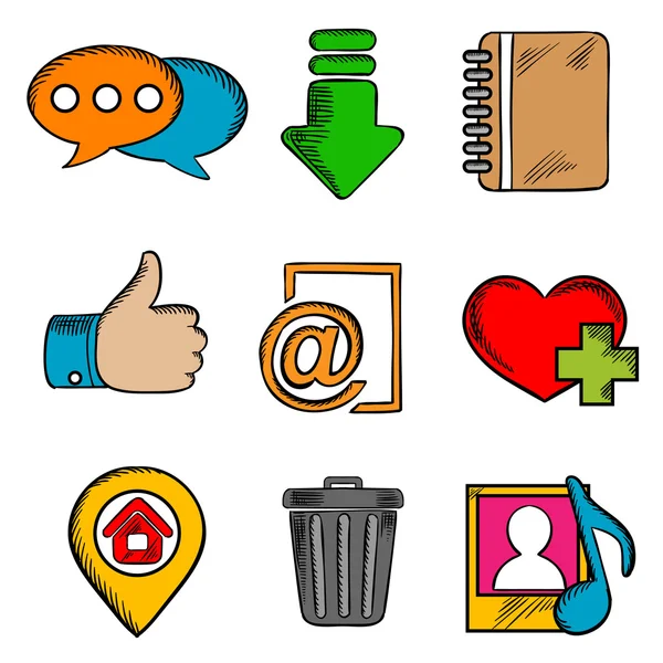 Multimedia web icons and symbols — Stock Vector