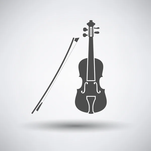 Icono de violín en gris — Vector de stock