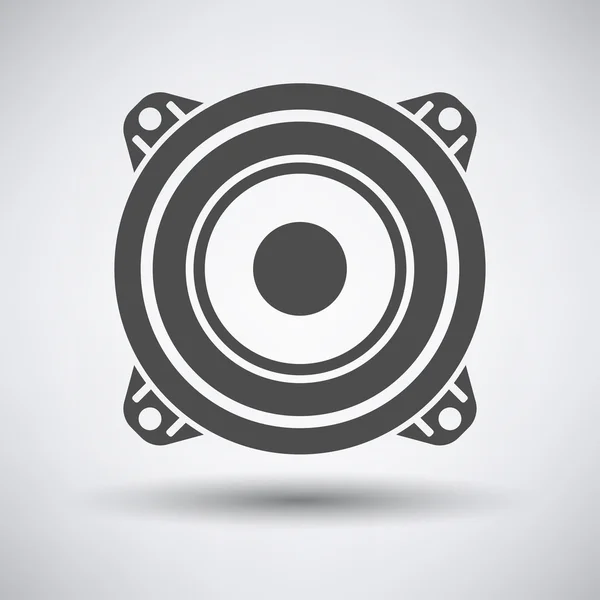 Icône haut-parleur sur gris — Image vectorielle