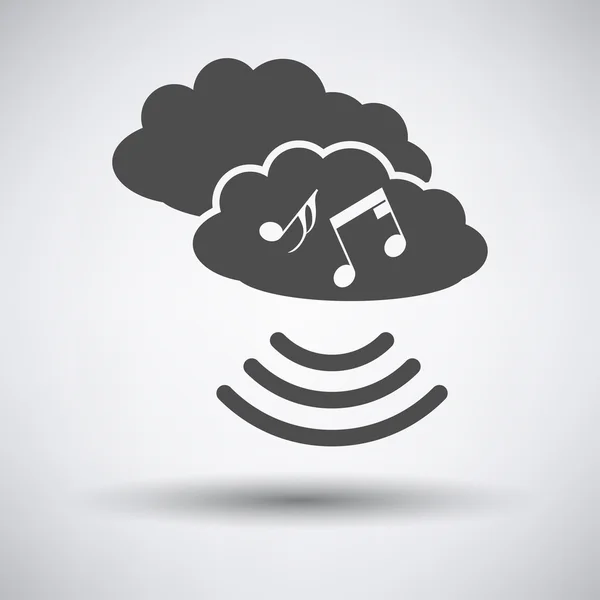 Icono nubes de música — Vector de stock