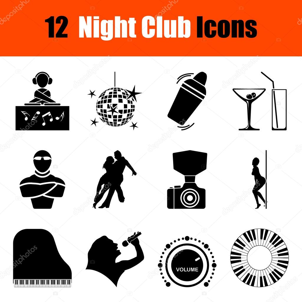 Set of Night club icons