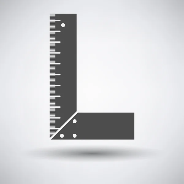 Setsquare šedá ikona — Stockový vektor