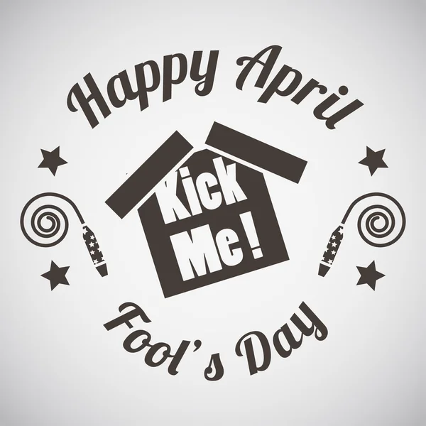 April fool's day embleem — Stockvector