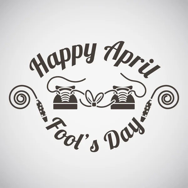 Emblema zilei prostului din aprilie — Vector de stoc