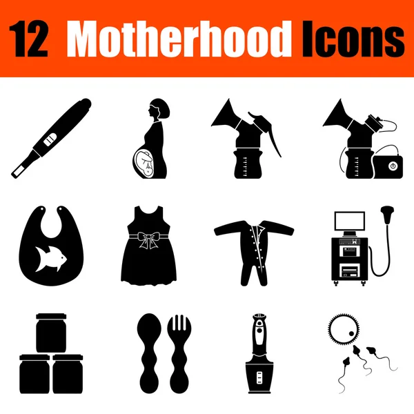 Conjunto de iconos de maternidad — Vector de stock