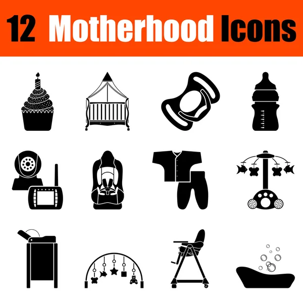 Set van moederschap pictogrammen — Stockvector