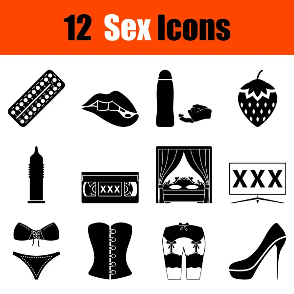 Set Of 24 Sex Icons — Stock Vector © Angelp 110654108 