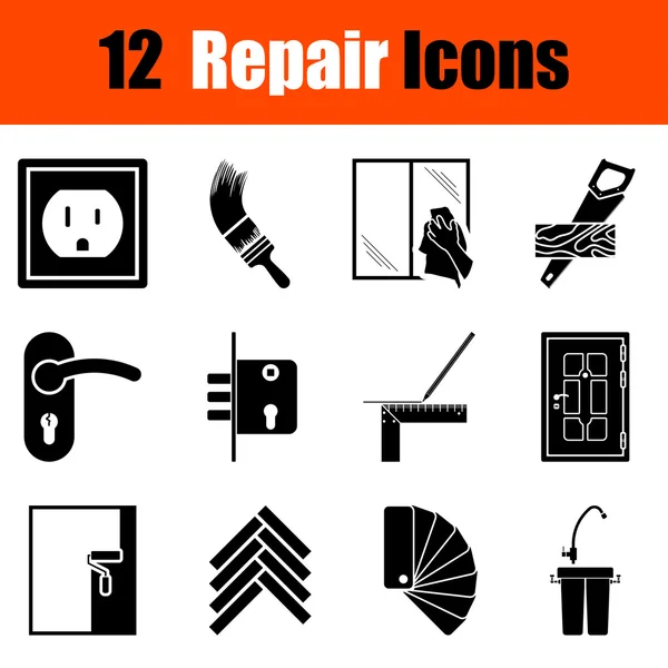 Conjunto de iconos de reparación plana — Archivo Imágenes Vectoriales