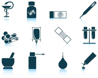 Set of farmacy icons clipart