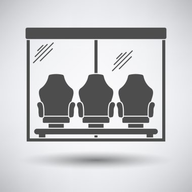 Soccer player's bench icon vector Soccer player's bench icon vector