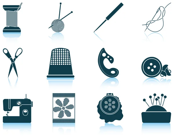 Set of sewing  icons — Stock Vector