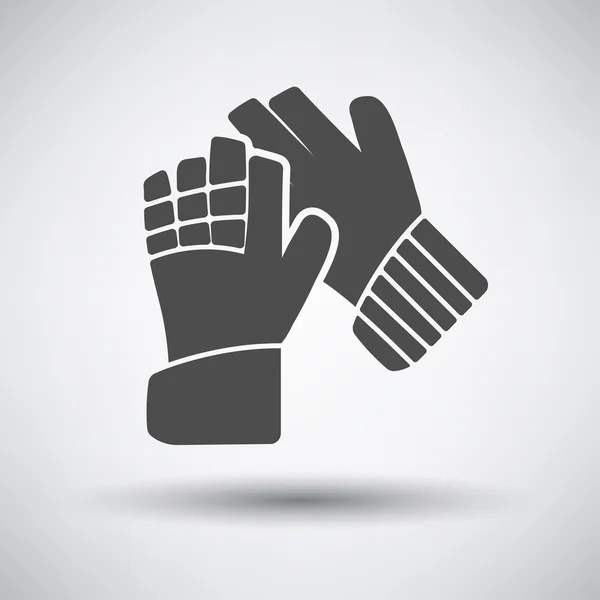 Soccer goalkeeper gloves icon — Stock Vector