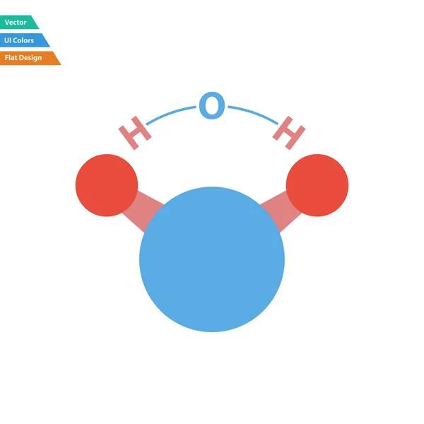 Molécula química água —  Vetores de Stock