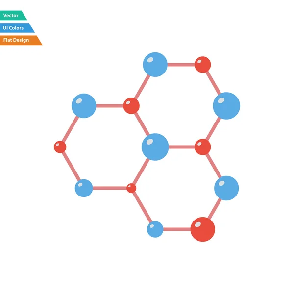 Chemie-Hexa-Verbindung — Stockvektor