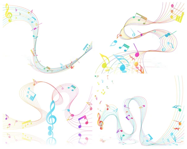 Design Musical Multicolor — Vetor de Stock