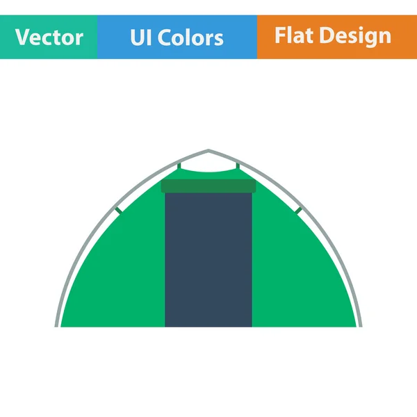 Ícone de design plano de barraca turística —  Vetores de Stock