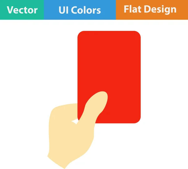 Ręka z czerwoną kartą — Wektor stockowy