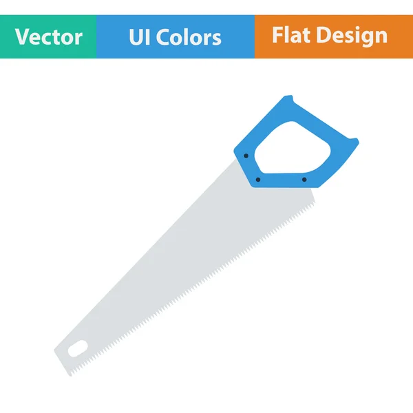 Ícone de design plano de serra manual —  Vetores de Stock