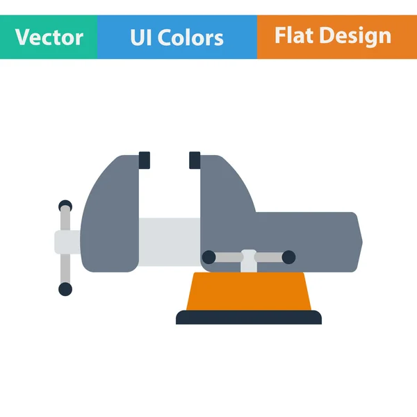 Icône design plat de l'étau — Image vectorielle