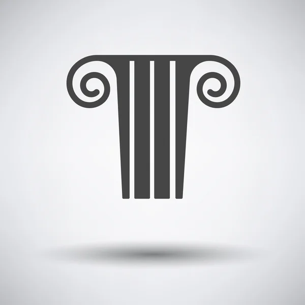 Antique column  icon on gray background — Stock Vector