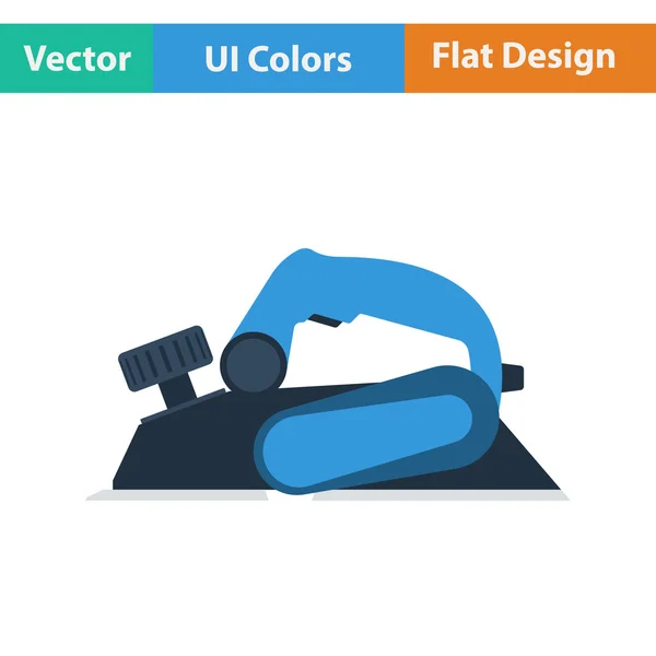 Ícone de design plano de plaina elétrica — Vetor de Stock