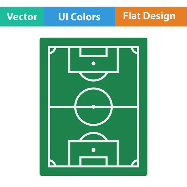 Platt design ikon på fotbollsplan — Stock vektor