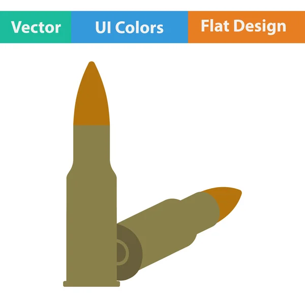 Ícone de design plano de munição de rifle —  Vetores de Stock