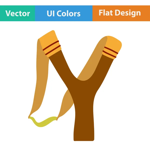 Platte ontwerp pictogram voor jacht slingshot — Stockvector