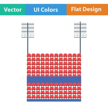 Stadium tribune with seats vector Stadium tribune with seats vector